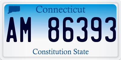 CT license plate AM86393