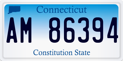 CT license plate AM86394