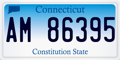CT license plate AM86395