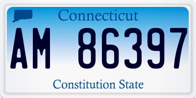 CT license plate AM86397