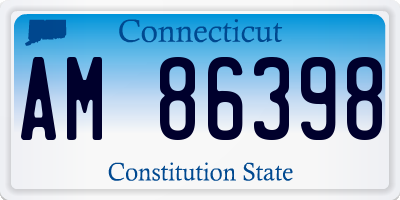 CT license plate AM86398