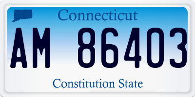CT license plate AM86403