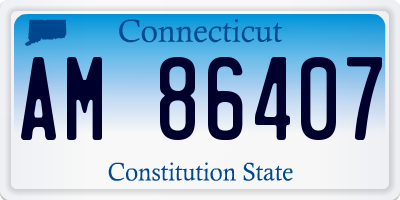 CT license plate AM86407
