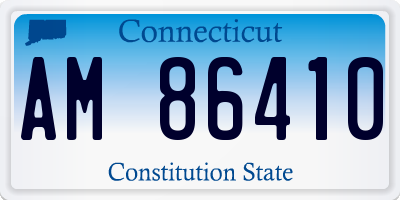 CT license plate AM86410