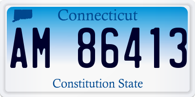 CT license plate AM86413