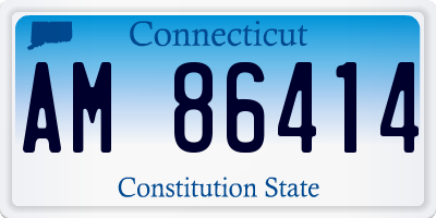 CT license plate AM86414
