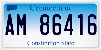 CT license plate AM86416