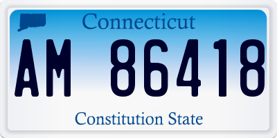 CT license plate AM86418