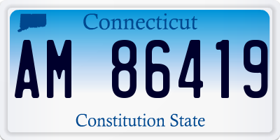 CT license plate AM86419