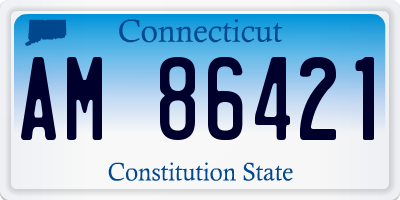 CT license plate AM86421