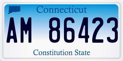 CT license plate AM86423