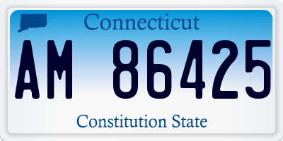CT license plate AM86425