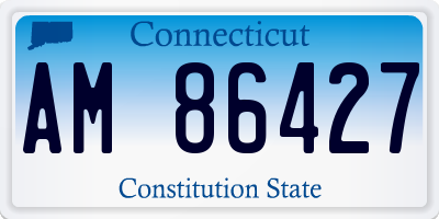 CT license plate AM86427