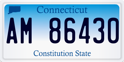 CT license plate AM86430