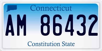 CT license plate AM86432