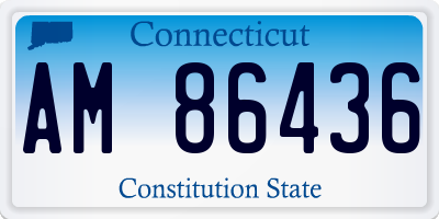 CT license plate AM86436