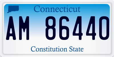 CT license plate AM86440