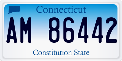CT license plate AM86442