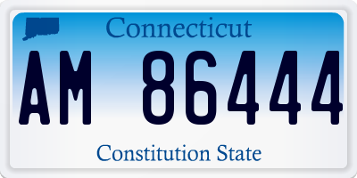 CT license plate AM86444