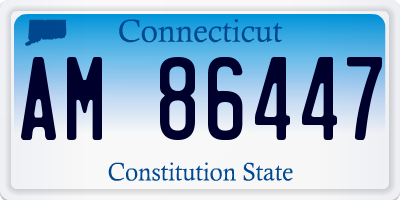 CT license plate AM86447