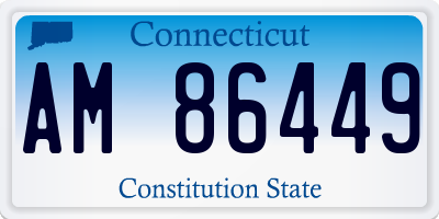 CT license plate AM86449