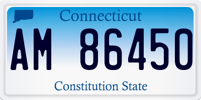 CT license plate AM86450