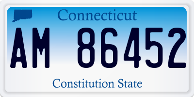 CT license plate AM86452