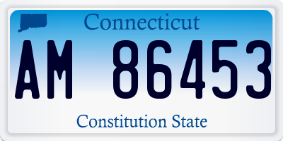 CT license plate AM86453