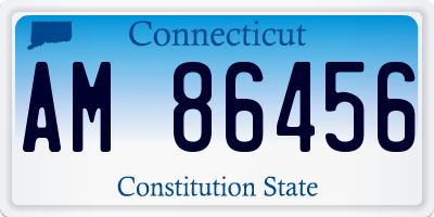 CT license plate AM86456