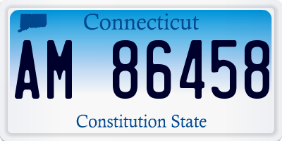 CT license plate AM86458