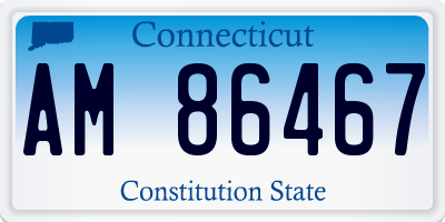 CT license plate AM86467
