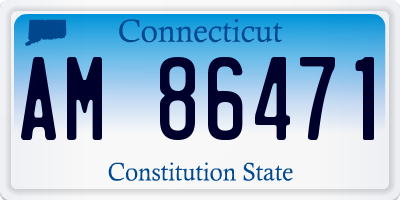 CT license plate AM86471