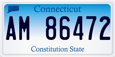 CT license plate AM86472