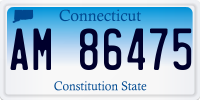 CT license plate AM86475