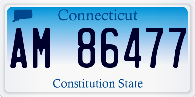 CT license plate AM86477