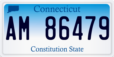 CT license plate AM86479