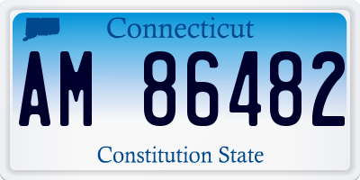 CT license plate AM86482