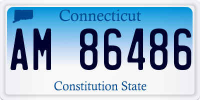 CT license plate AM86486