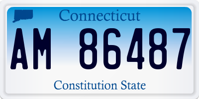 CT license plate AM86487