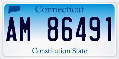 CT license plate AM86491