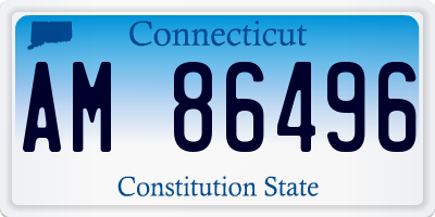 CT license plate AM86496