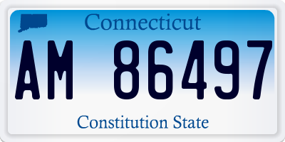 CT license plate AM86497