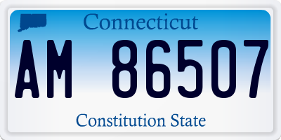CT license plate AM86507