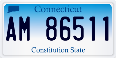 CT license plate AM86511