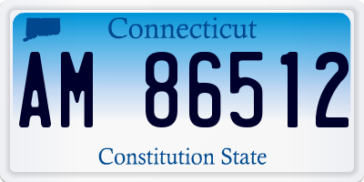 CT license plate AM86512