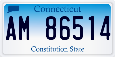 CT license plate AM86514