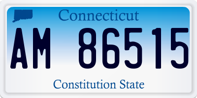 CT license plate AM86515