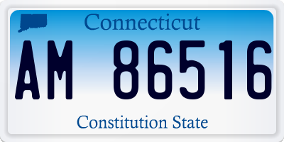 CT license plate AM86516