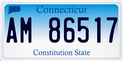 CT license plate AM86517