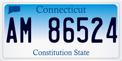 CT license plate AM86524